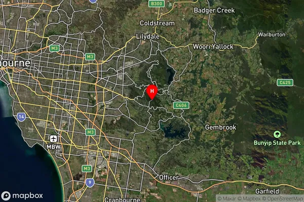 Sherbrooke,Victoria Satellite Map