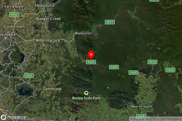 Gilderoy,Victoria Satellite Map