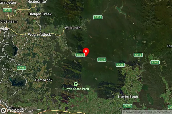 Powelltown,Victoria Satellite Map