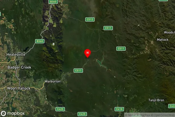 Reefton,Victoria Satellite Map