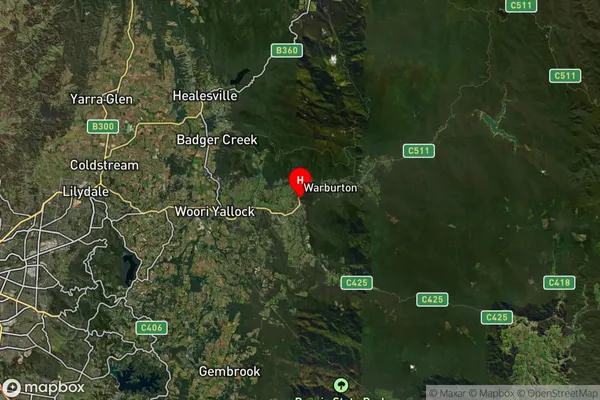 Wesburn,Victoria Satellite Map