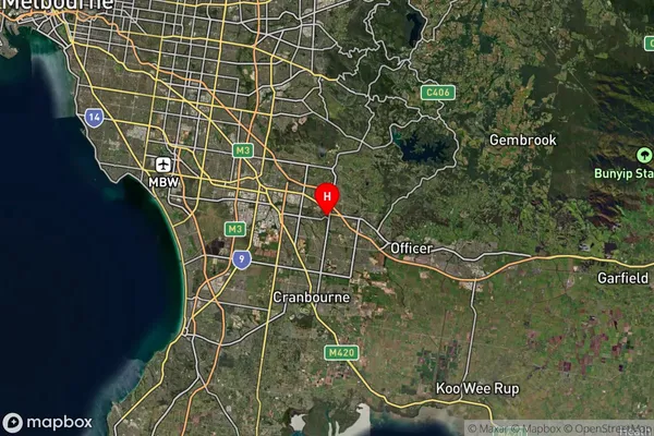 Narre Warren,Victoria Satellite Map