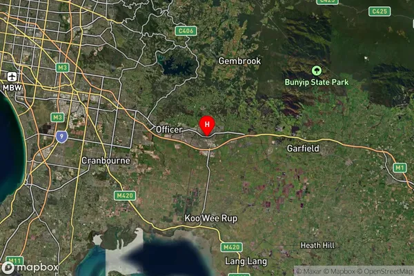 Pakenham,Victoria Satellite Map