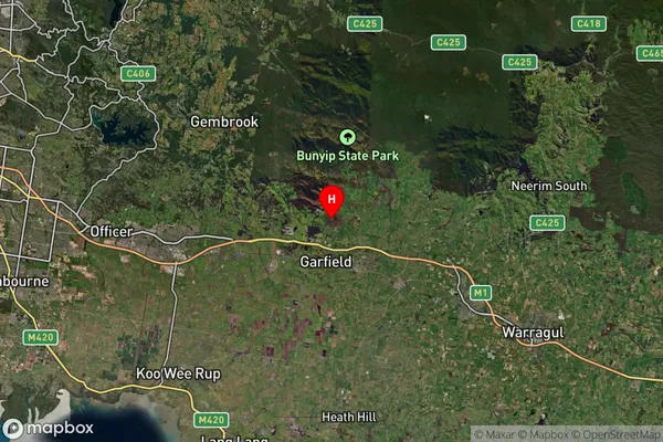 Garfield North,Victoria Satellite Map