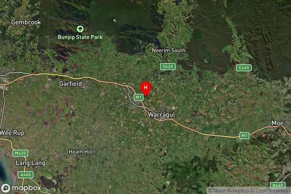 Drouin East,Victoria Satellite Map