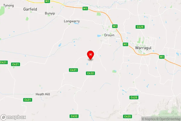 Drouin South,Victoria Area Map