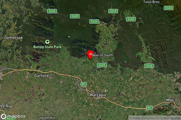 Jindivick,Victoria Satellite Map