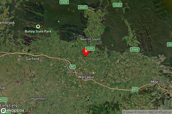 Buln Buln,Victoria Satellite Map