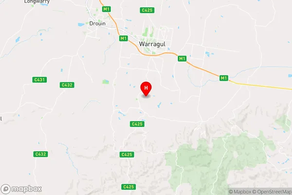 Warragul South,Victoria Area Map