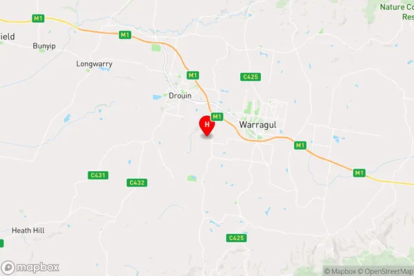 Warragul West,Victoria Area Map