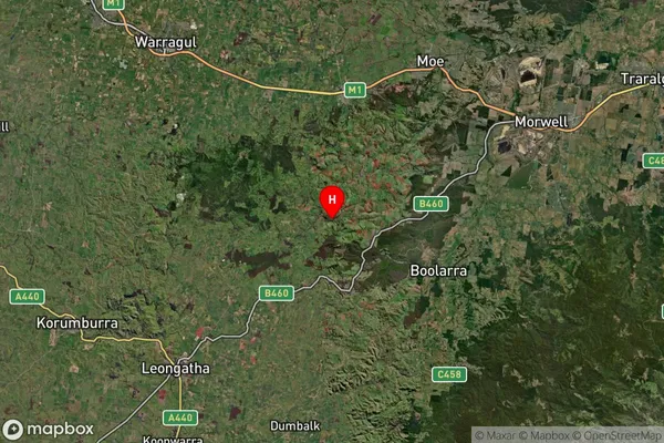 Thorpdale South,Victoria Satellite Map