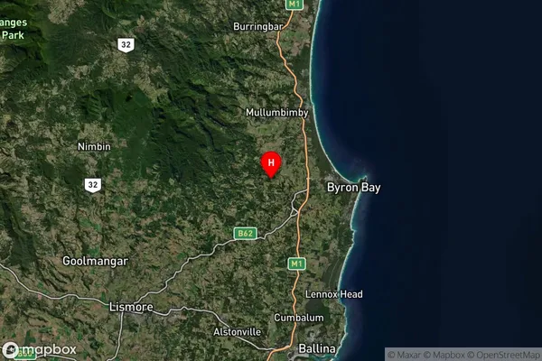 Coorabell,New South Wales Satellite Map