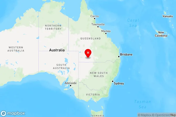 Thargomindah,Queensland Region Map