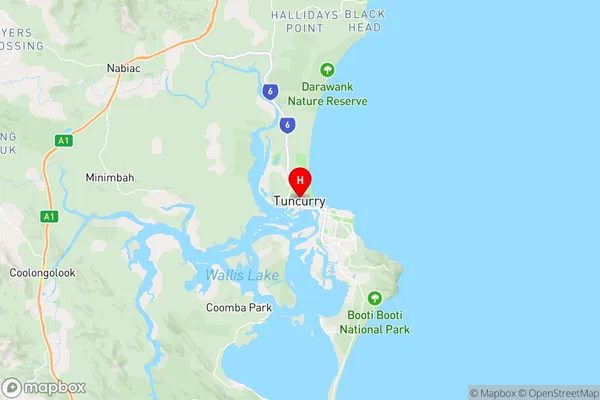 Tuncurry,New South Wales Area Map