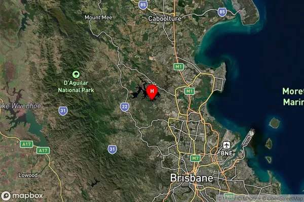 Cashmere,Queensland Satellite Map