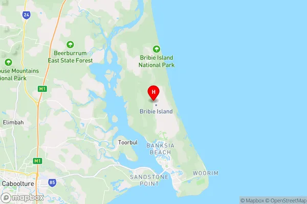 Bribie Island Dc,Queensland Area Map