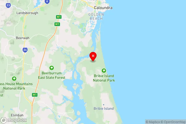 Bribie Island North,Queensland Area Map