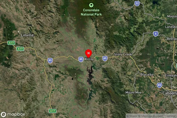 Kilcoy,Queensland Satellite Map