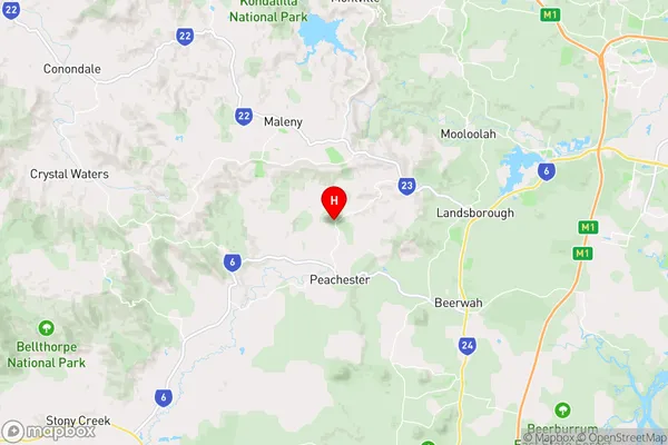 Crohamhurst,Queensland Area Map