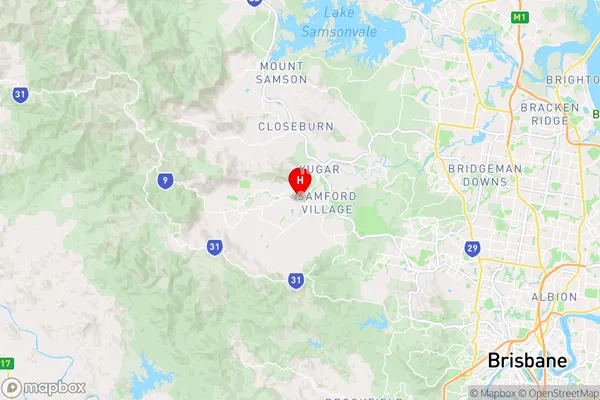 Samford Valley,Queensland Area Map