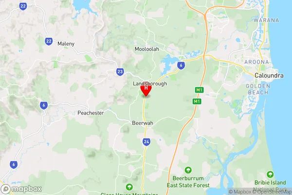 Landsborough,Queensland Area Map