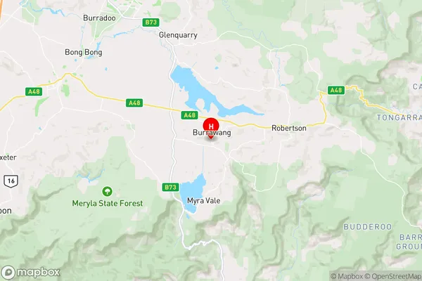 Burrawang,New South Wales Area Map