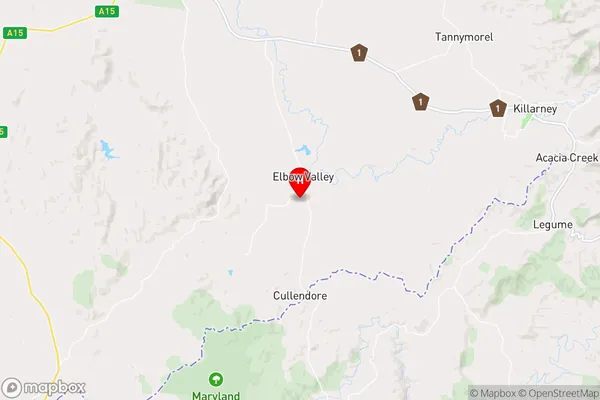 Elbow Valley,Queensland Area Map