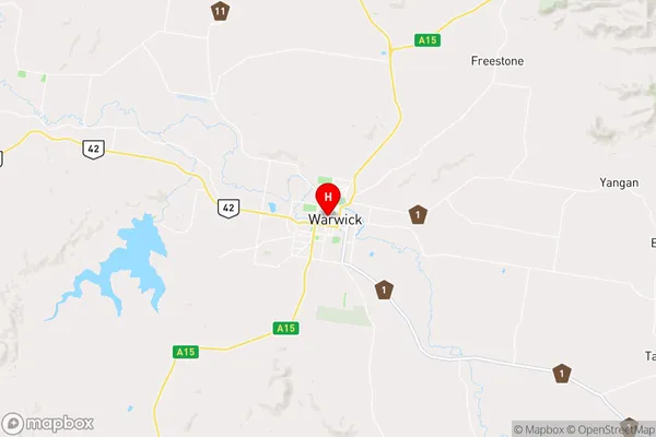 Warwick,Queensland Area Map