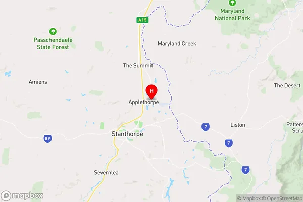 Applethorpe,Queensland Area Map