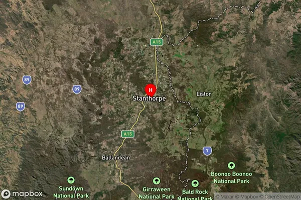 Stanthorpe,Queensland Satellite Map