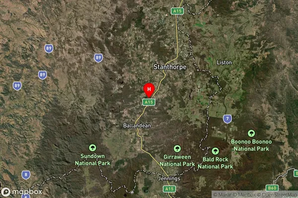 Glen Aplin,Queensland Satellite Map