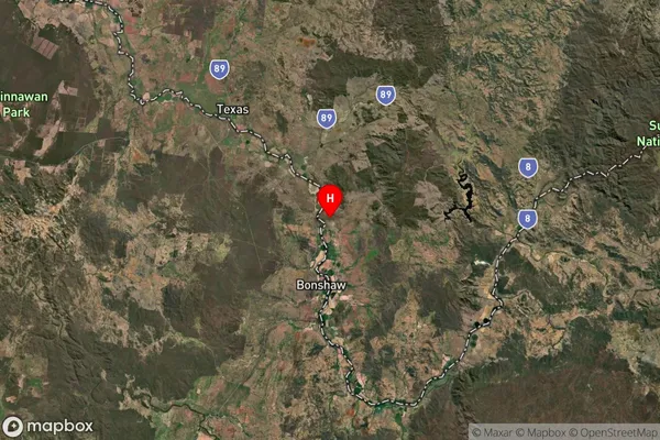 Bonshaw,Queensland Satellite Map