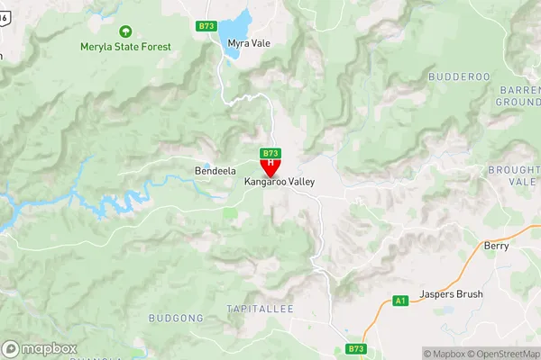 Kangaroo Valley,New South Wales Area Map