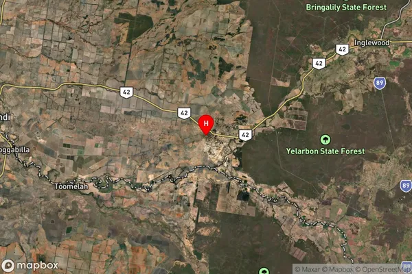 Yelarbon,Queensland Satellite Map