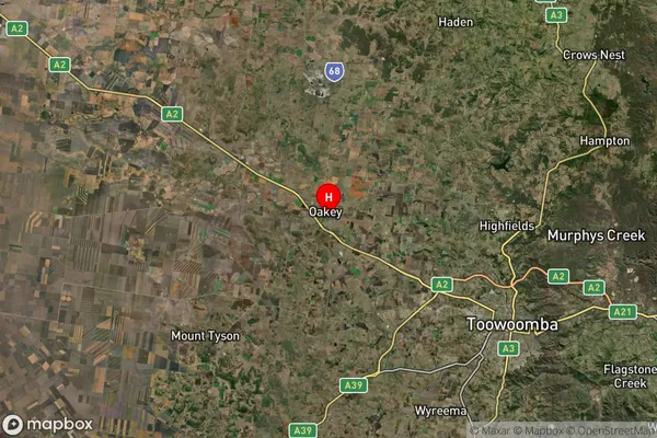 Oakey,Queensland Satellite Map