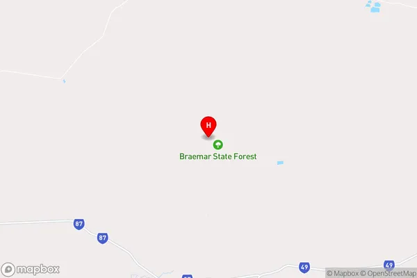 Braemar Forest,Queensland Area Map