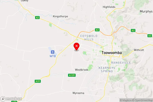 Wellcamp,Queensland Area Map