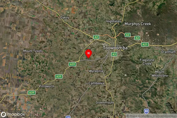 Westbrook,Queensland Satellite Map