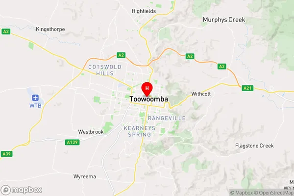 Toowoomba Mc,Queensland Area Map