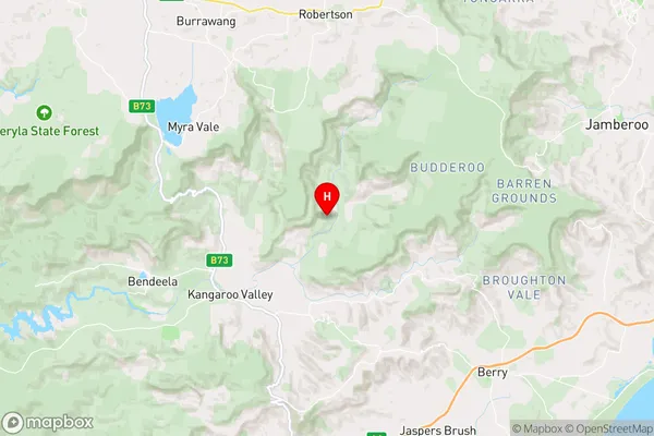 Upper Kangaroo Valley,New South Wales Area Map