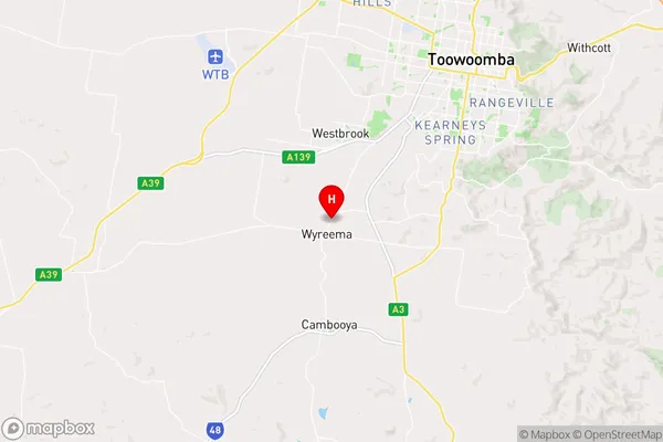 Wyreema,Queensland Area Map