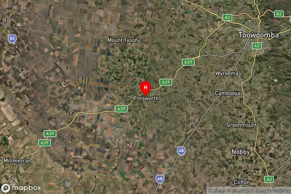 Pittsworth,Queensland Satellite Map