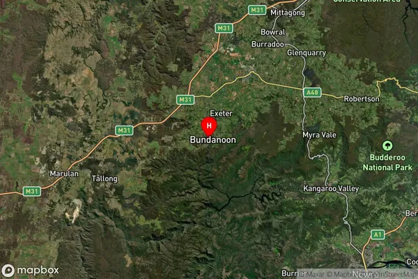 Bundanoon,New South Wales Satellite Map