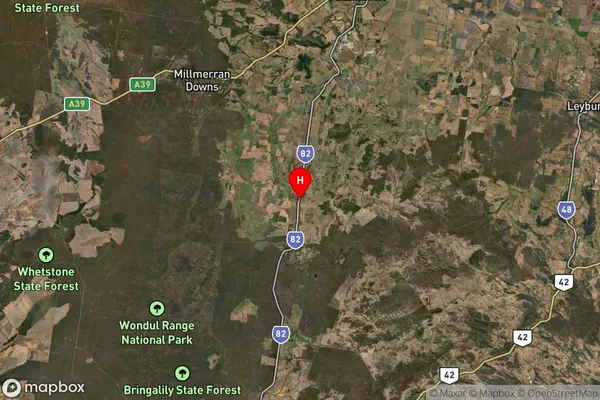 Bringalily,Queensland Satellite Map