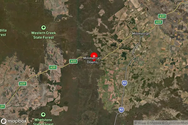 Millmerran Downs,Queensland Satellite Map