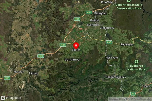 Exeter,New South Wales Satellite Map