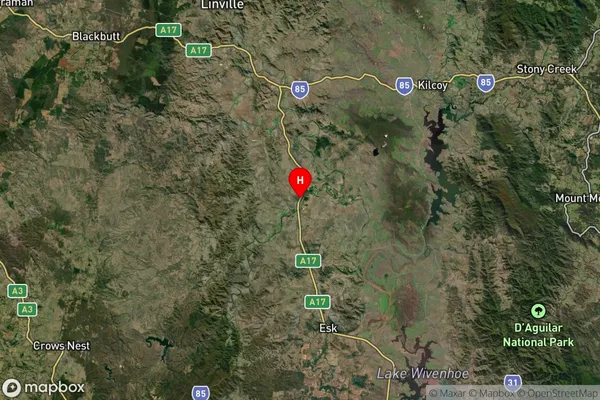 Toogoolawah,Queensland Satellite Map