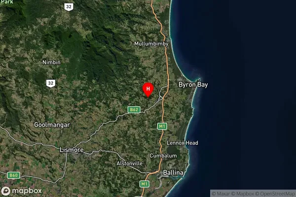 Possum Creek,New South Wales Satellite Map