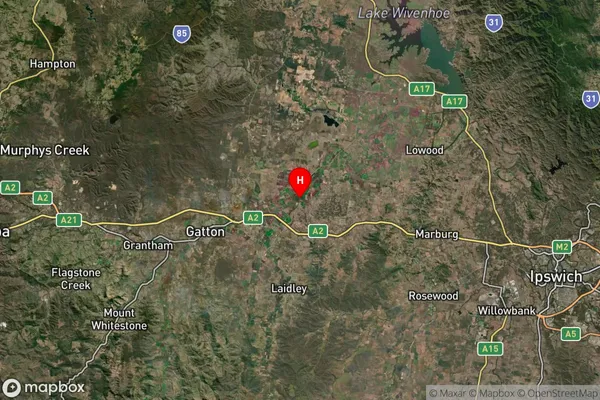 Glenore Grove,Queensland Satellite Map