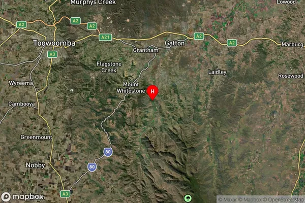 Caffey,Queensland Satellite Map